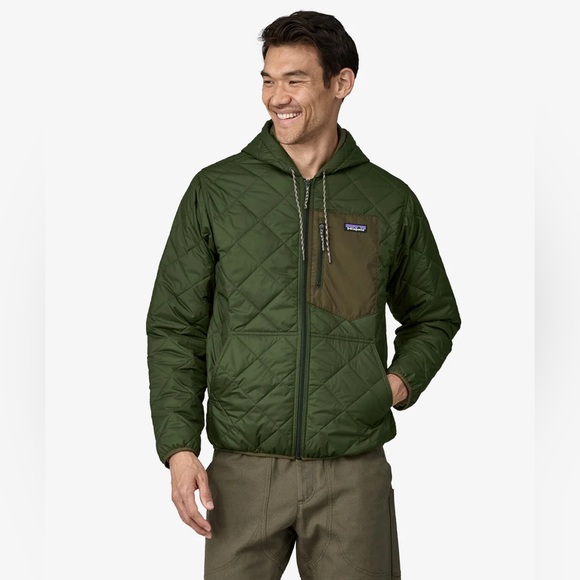Patagonia Mens Diamond Quilted Bomber Hoody Size M